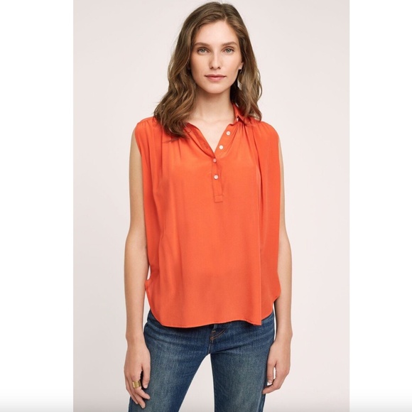 Anthropologie Tops - Maeve Haddie Silk Sleeveless Blouse